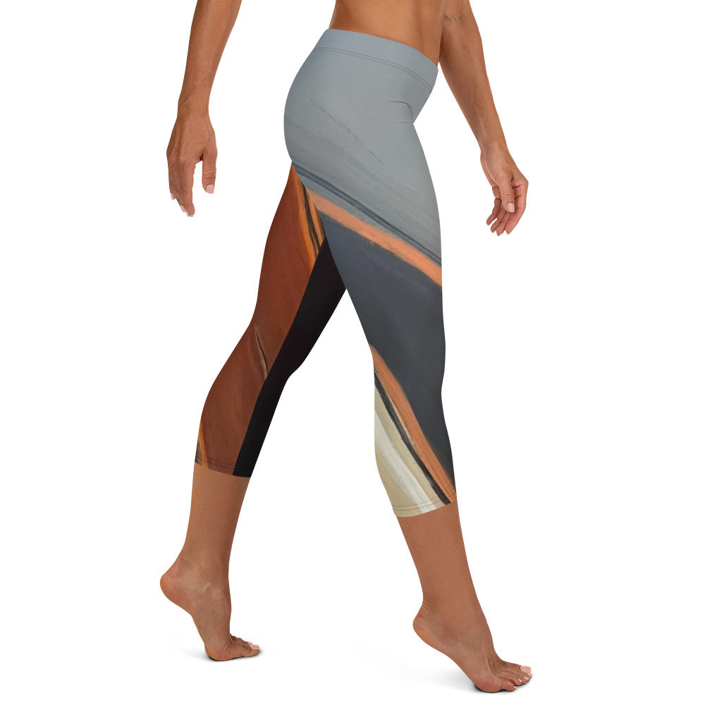 Geometric Flair | Women's Fine Art Regular-Waist Capris