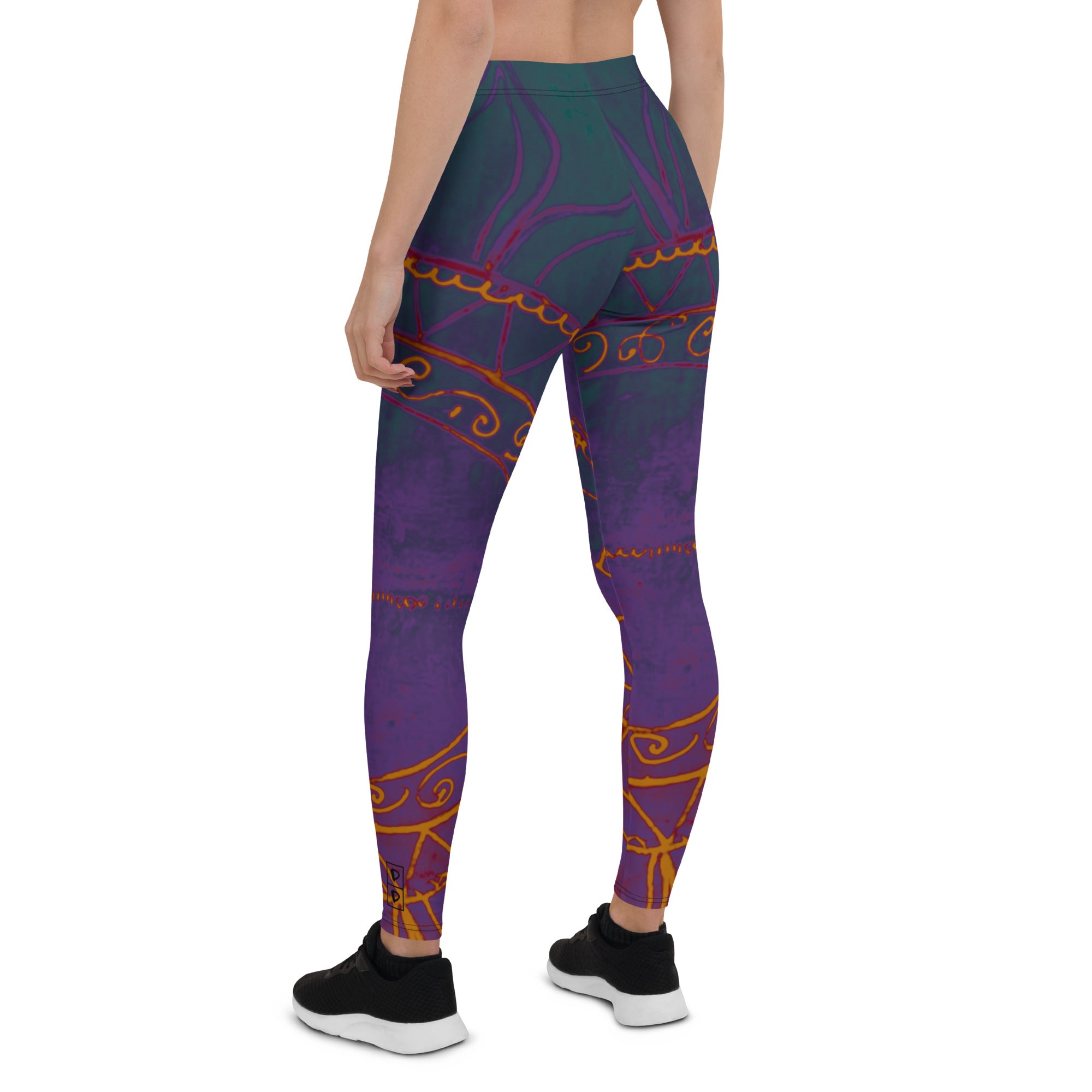 Sunburst with Deep Colors | Women's Fine Art Regular-Waist Leggings
