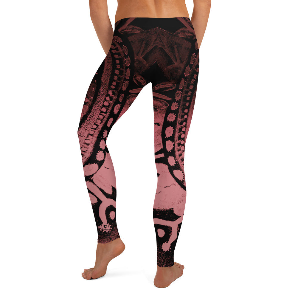 Mandala Pink | Women's Fine Art Regular-Waist Leggings