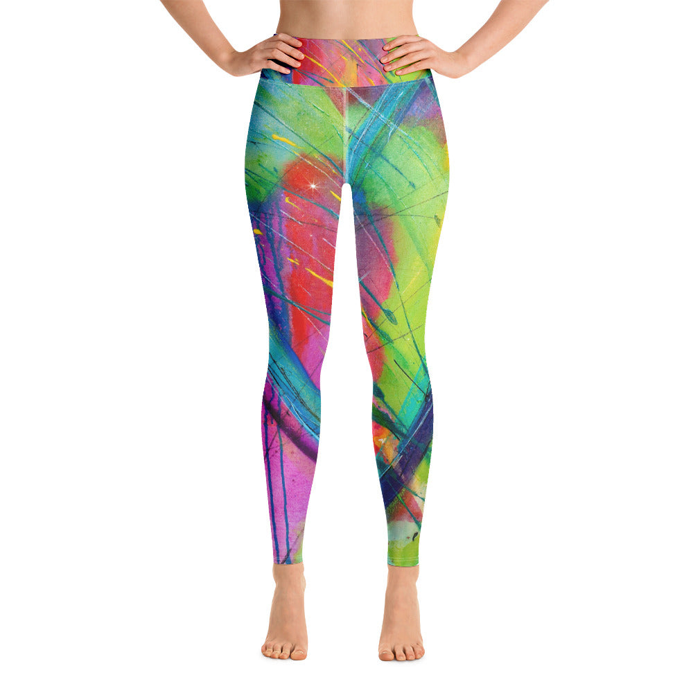 Heart of Color Rainbow | Women's Fine Art High-Waist Leggings