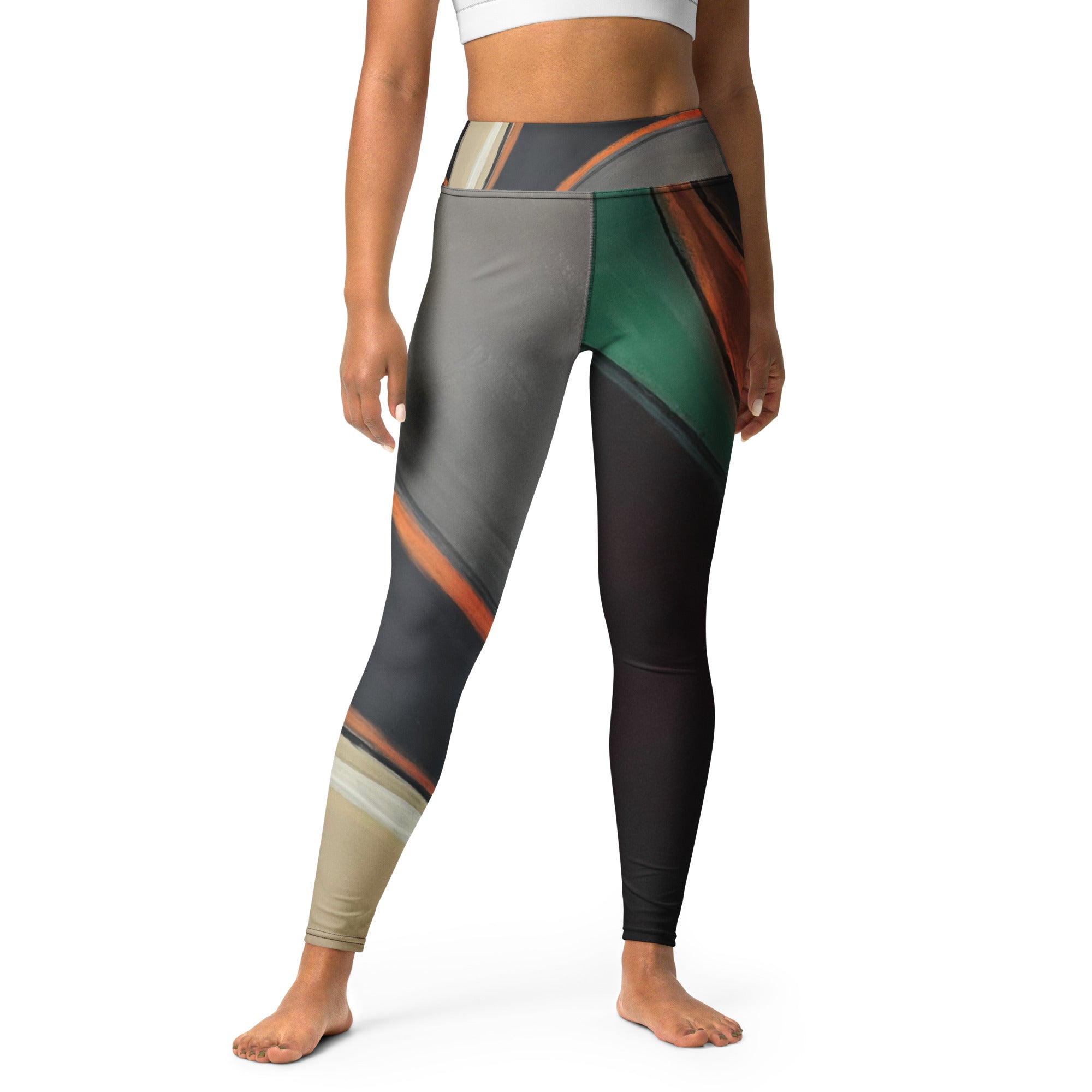 Geometric Flair  | Women's Fine Art High-Waist Leggings