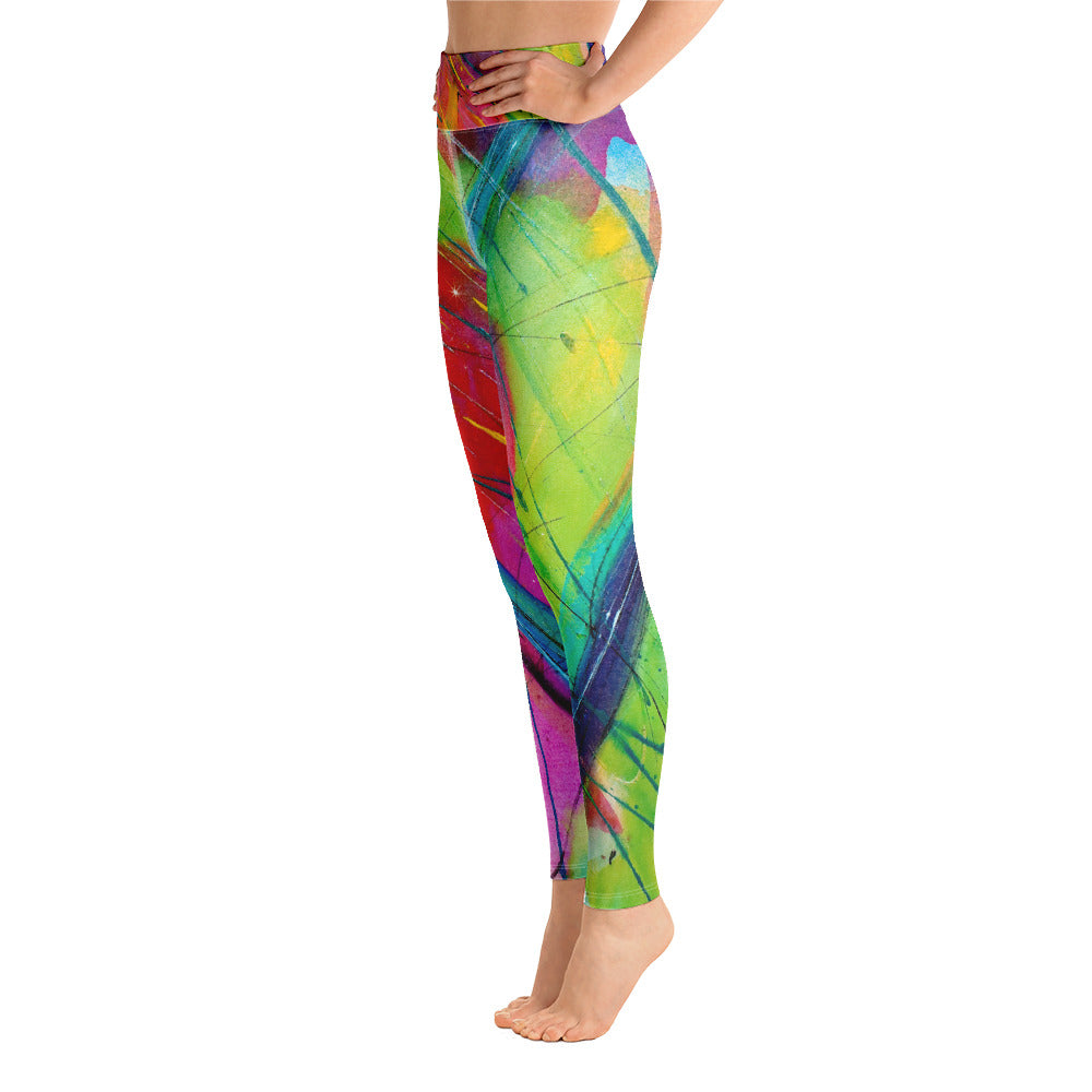 Heart of Color Rainbow | Women's Fine Art High-Waist Leggings