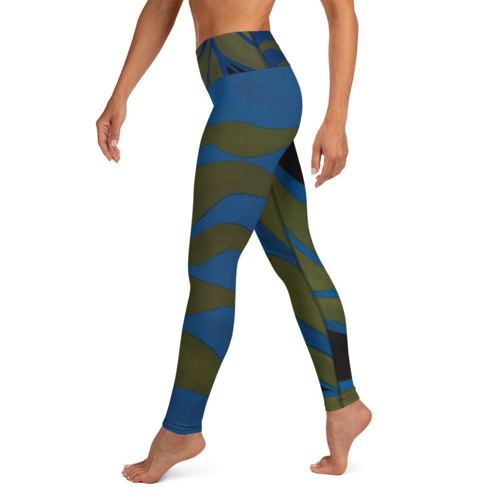 Avocado Leaves | Women's Fine Art High-Waist Leggings