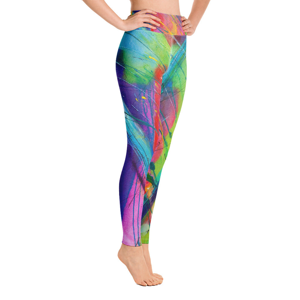 Heart of Color Rainbow | Women's Fine Art High-Waist Leggings