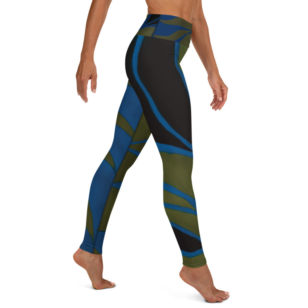 Avocado Leaves | Women's Fine Art High-Waist Leggings