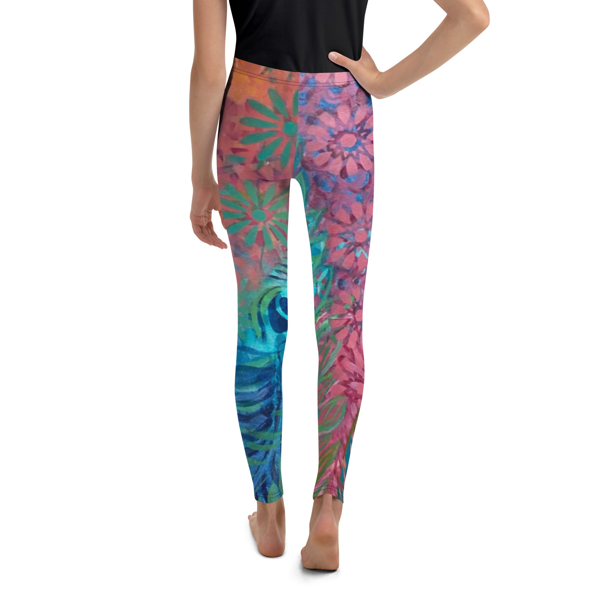 Flower & Feathers Kids Leggings