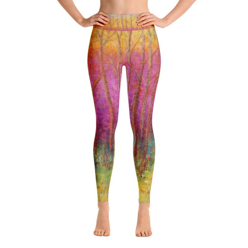 Fuchsia Trees Leggings