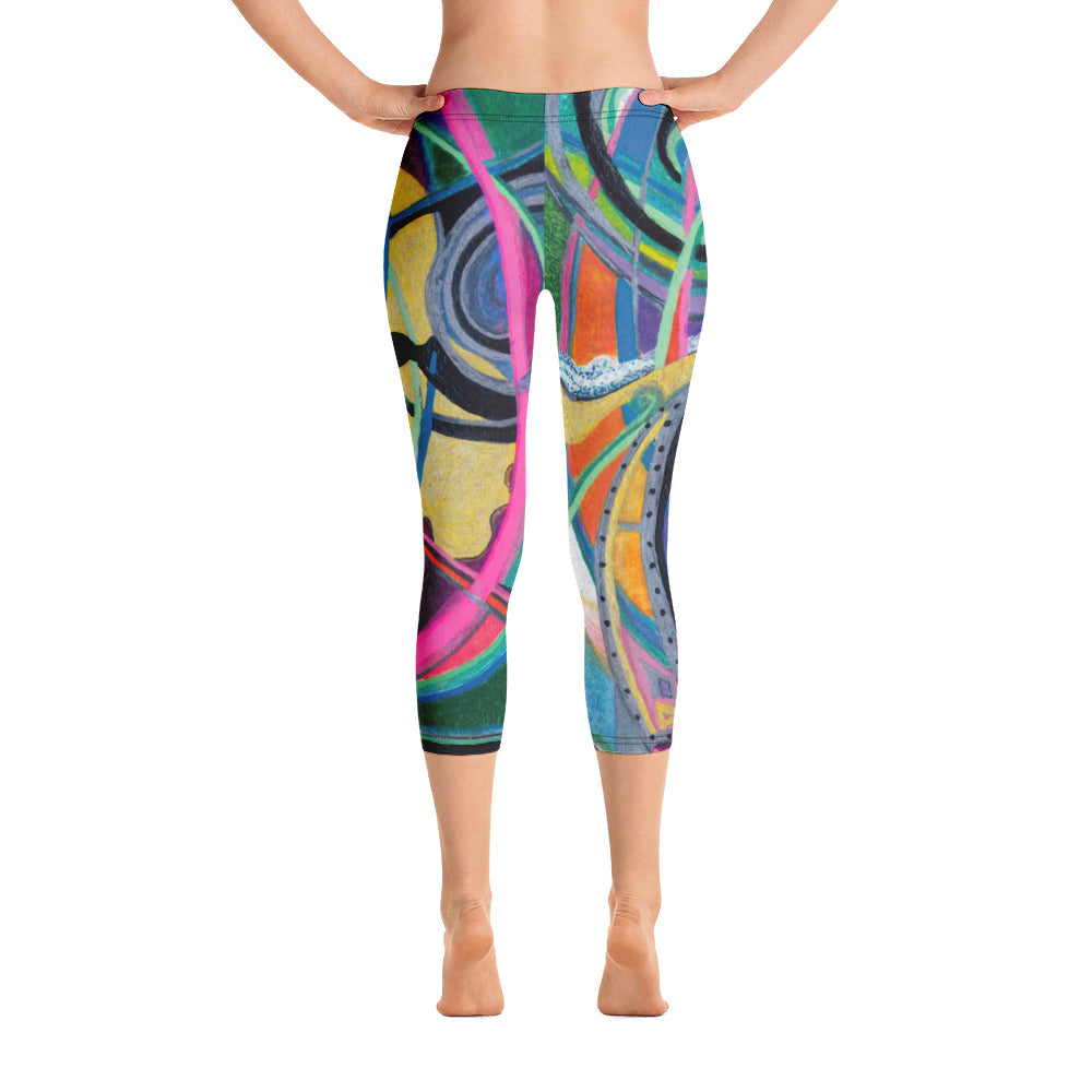 Nicole's Abstracts | Women's Fine Art Regular-Waist Capris