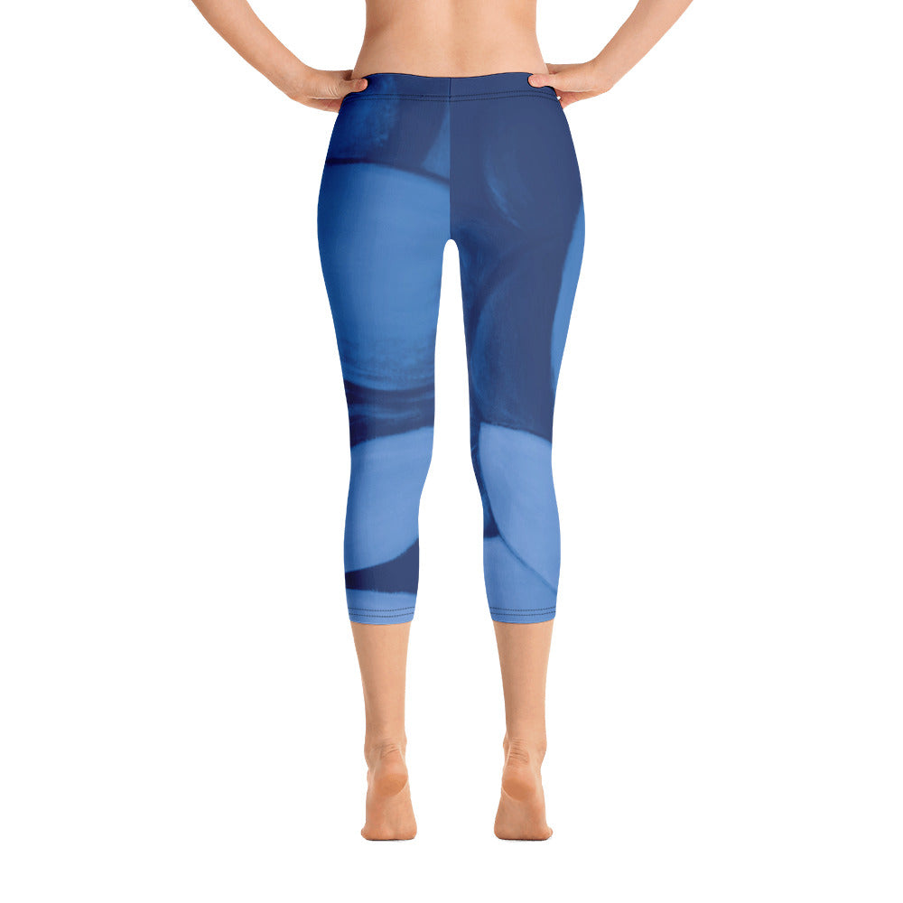 Flower Abstract | Women's Fine Art Regular-Waist Capris