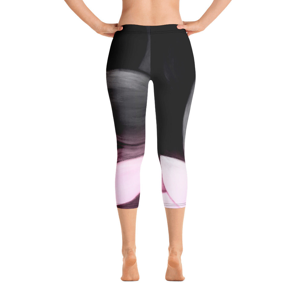 Flower Abstract | Women's Fine Art Regular-Waist Capris