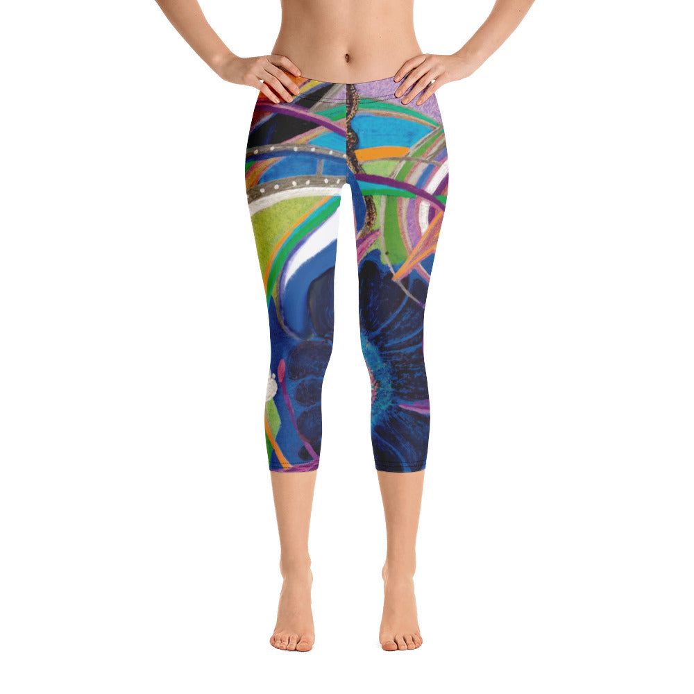 Nicole's Abstracts | Women's Fine Art Regular-Waist Capris