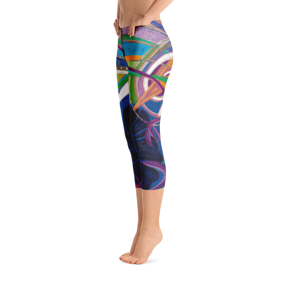 Nicole's Abstracts | Women's Fine Art Regular-Waist Capris