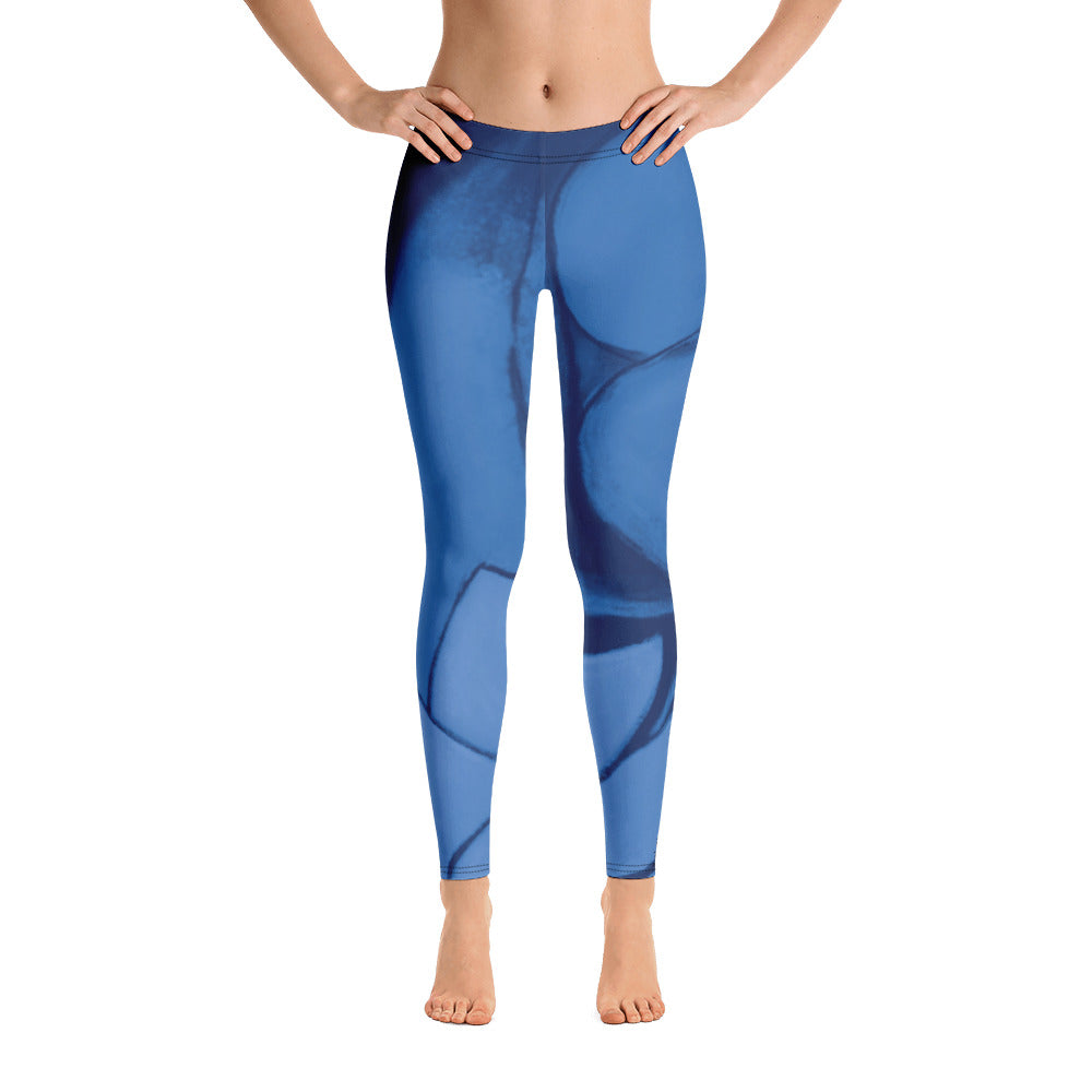 Flower Abstract | Women's Fine Art Regular-Waist Leggings