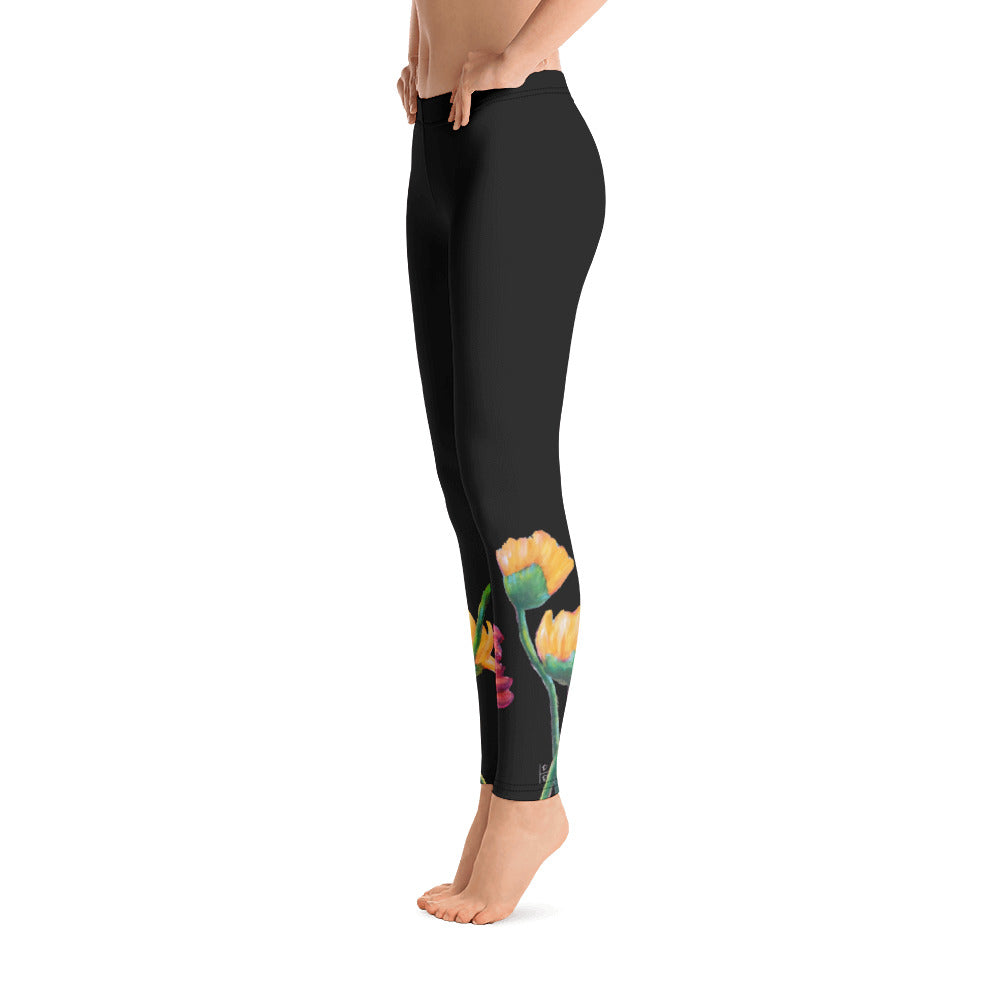 Flower Series | Women's Fine Art Regular-Waist Leggings