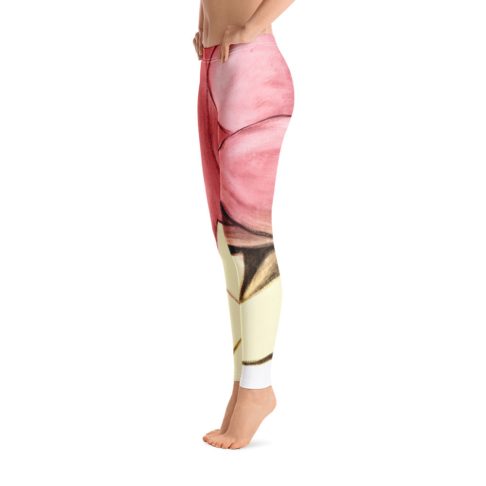 Flower Abstract | Women's Fine Art Regular-Waist Leggings