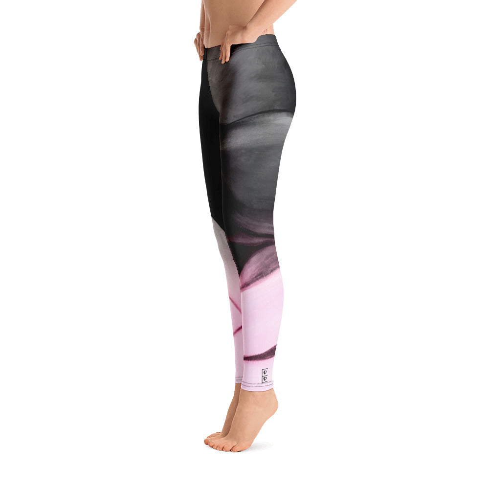 Flower Abstract | Women's Fine Art Regular-Waist Leggings