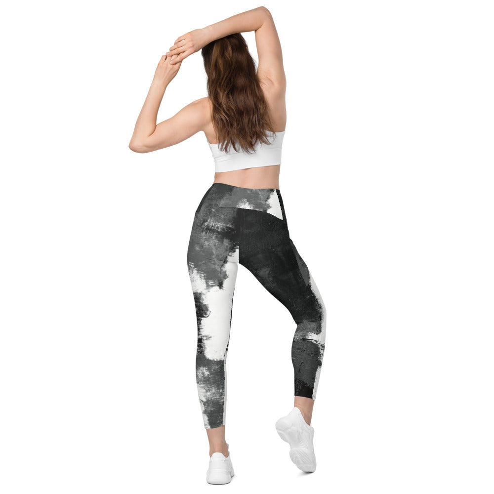 Abstract Woman Black and White | Women's Fine Art High-Waist Leggings