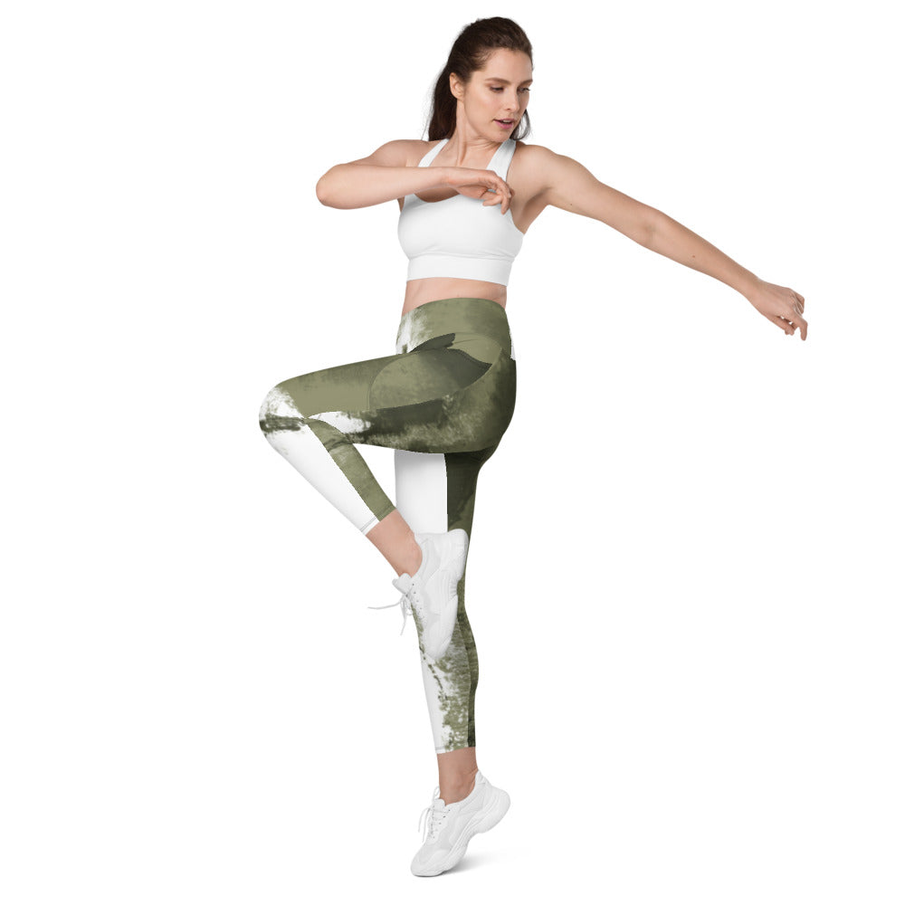 Abstract Woman Very Peri Women's Fine Art High-Waist Leggings