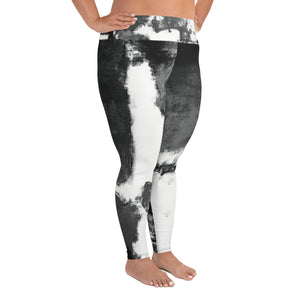 Abstract Woman Black and White | Women's Fine Art High-Waist Leggings