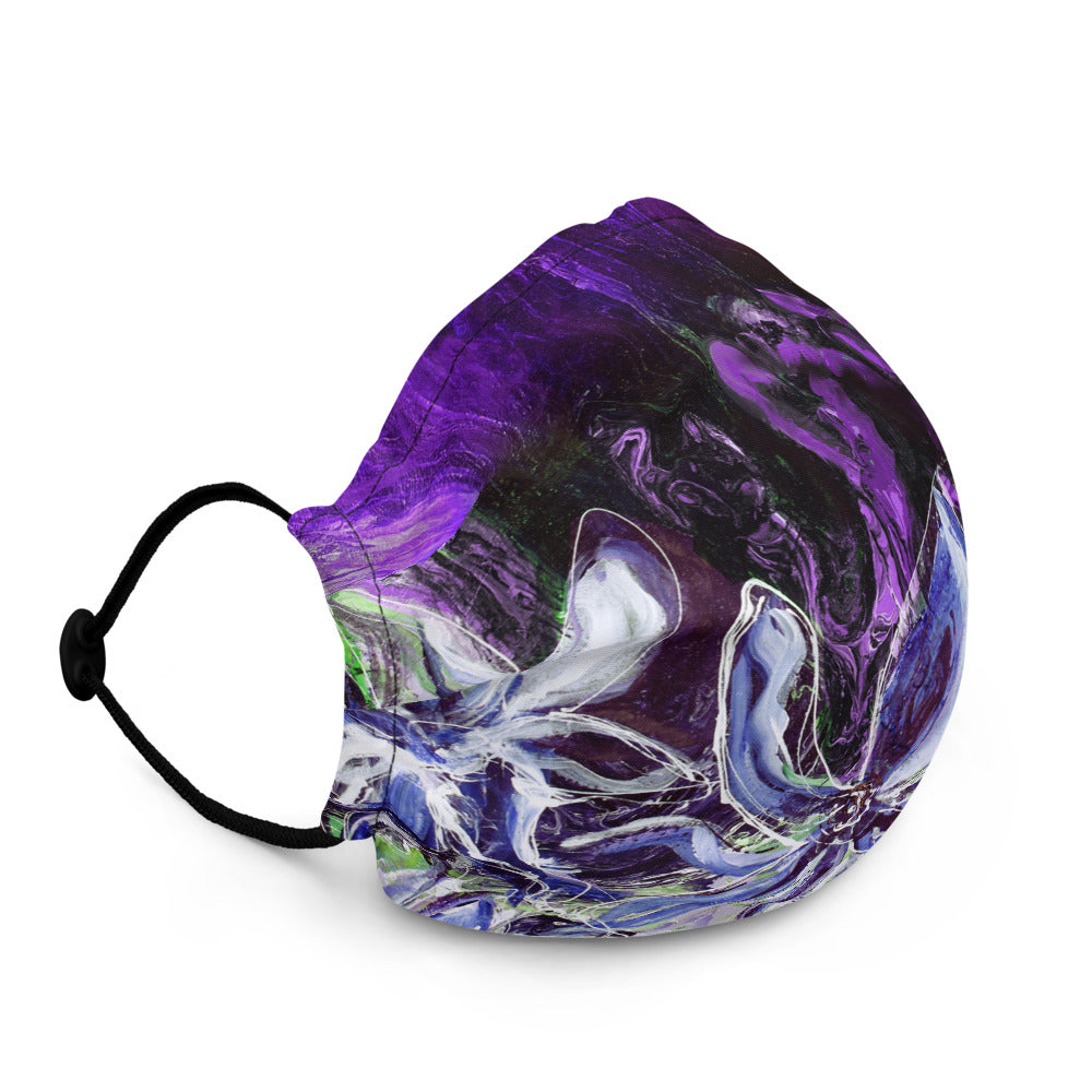 "Purple and Green Flowers SFG" Face Mask