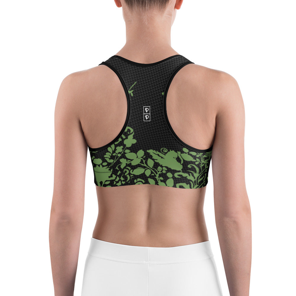 Flowers Silhouette | Women's Fine Art Sports Bra