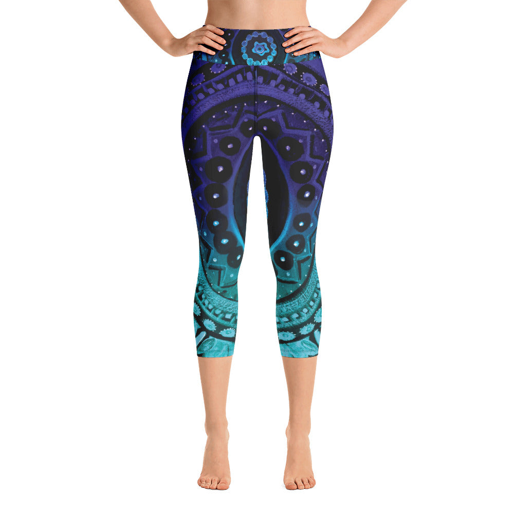 Mandala | Women's Fine Art High-Waist Capris