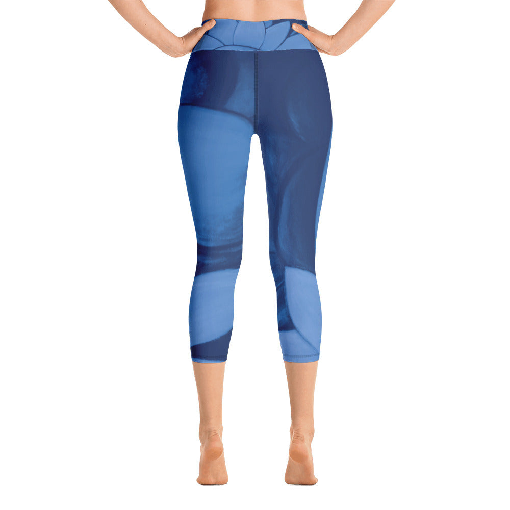 Flower Abstract | Women's Fine Art High-Waist Capris