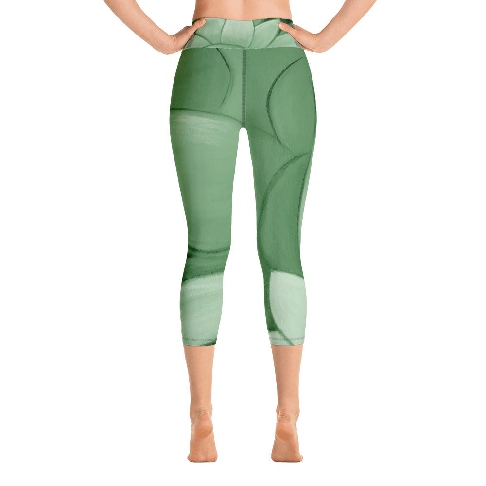 Flower Abstract | Women's Fine Art High-Waist Capris