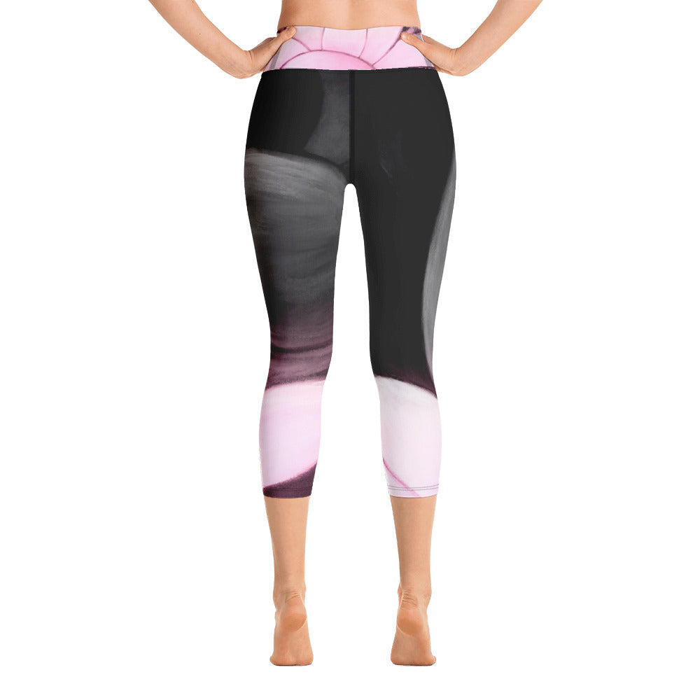 Flower Abstract | Women's Fine Art High-Waist Capris