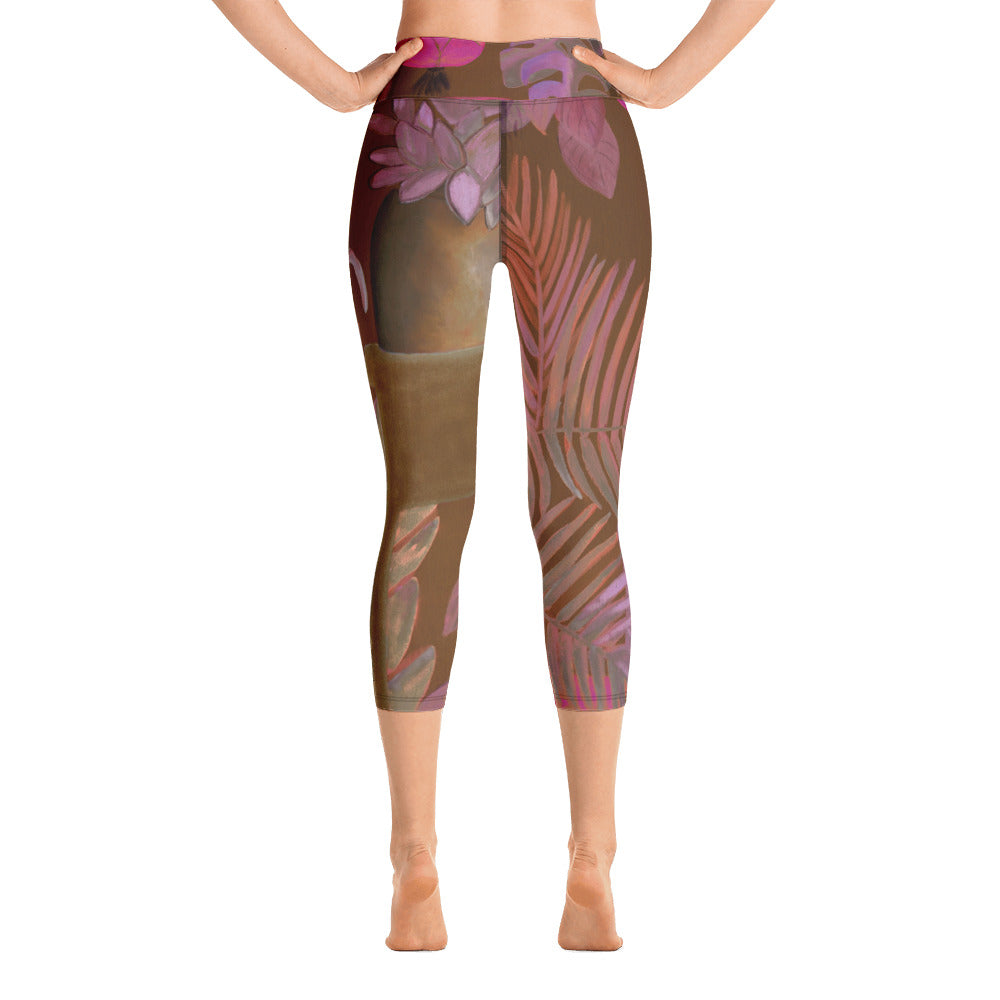 Foliage Browns | Women's Fine Art High-Waist Capris