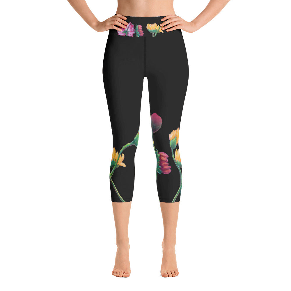 Flower Series | Women's Fine Art High-Waist Capris