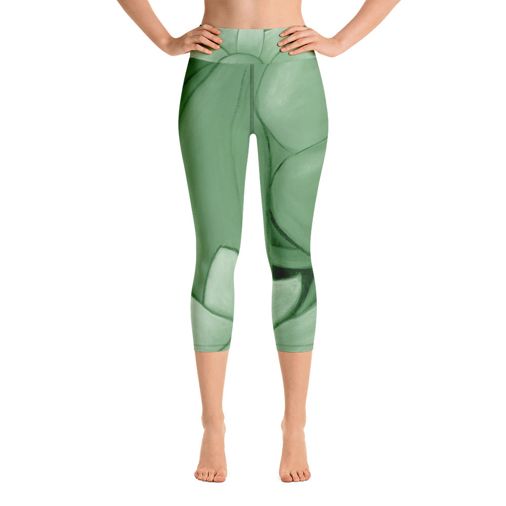 Flower Abstract | Women's Fine Art High-Waist Capris