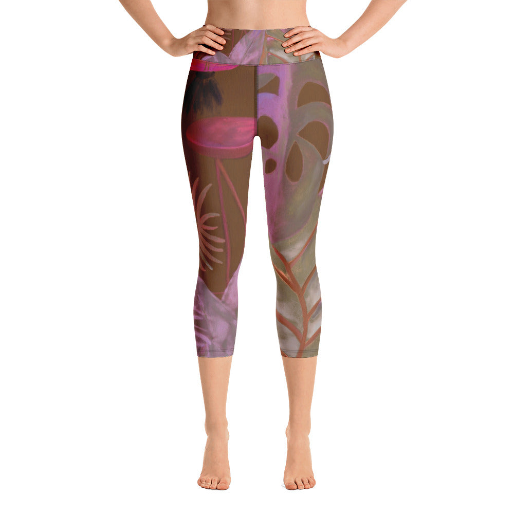 Foliage Browns | Women's Fine Art High-Waist Capris