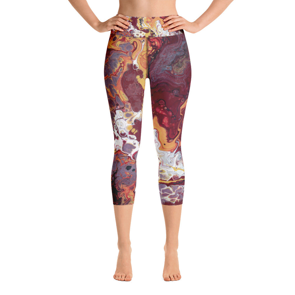 Fluid Noles Love - Fall Edition | Women's Fine Art High-Waist Capris