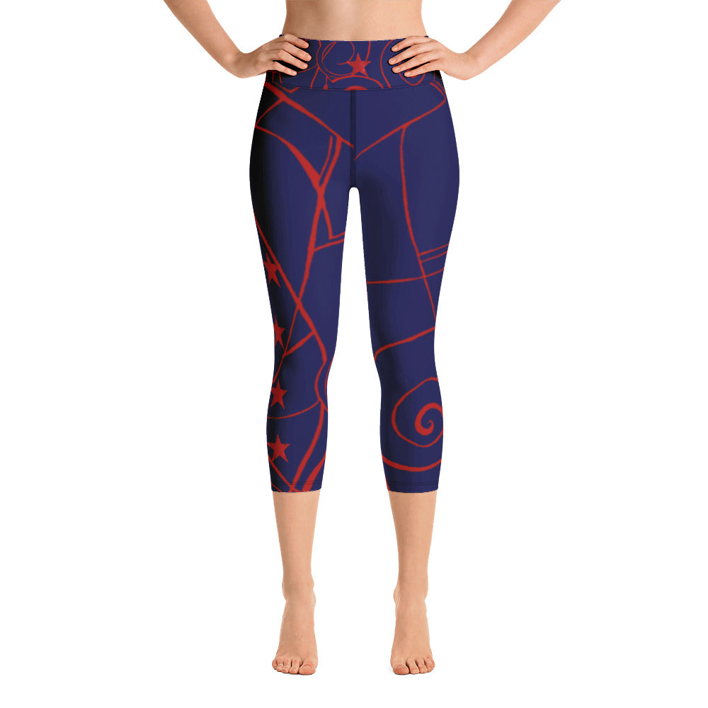 Nicole's Sketch Independence Day | Women's Fine Art High-Waist Capris
