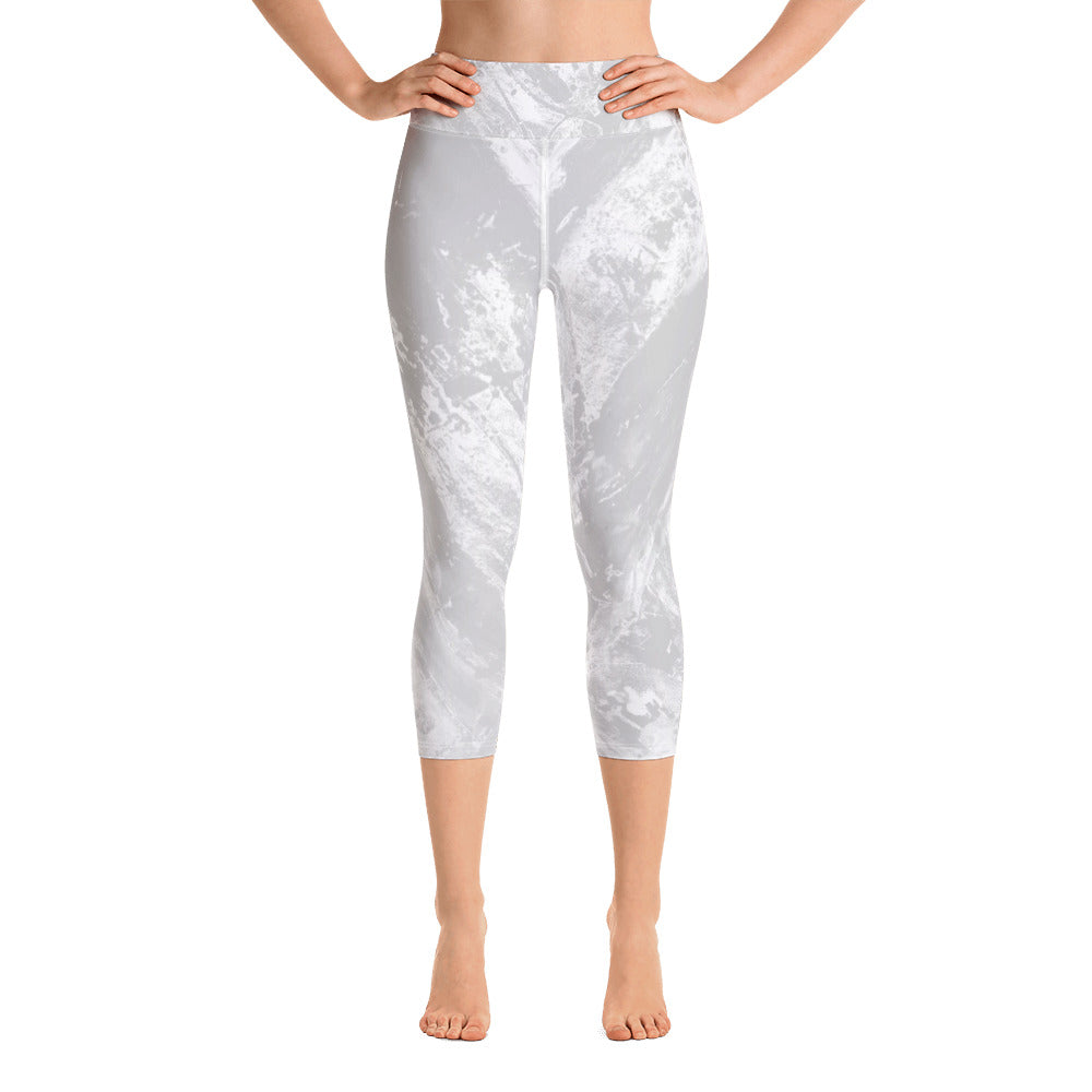 Courageous Pale Grey | Women's Fine Art High-Waist Capris