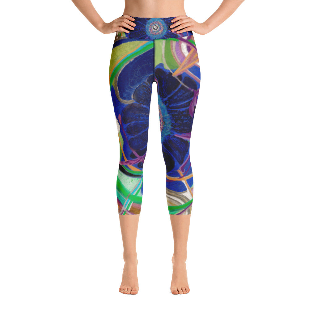 Nicole's Abstract III | Women's Fine Art High-Waist Capris