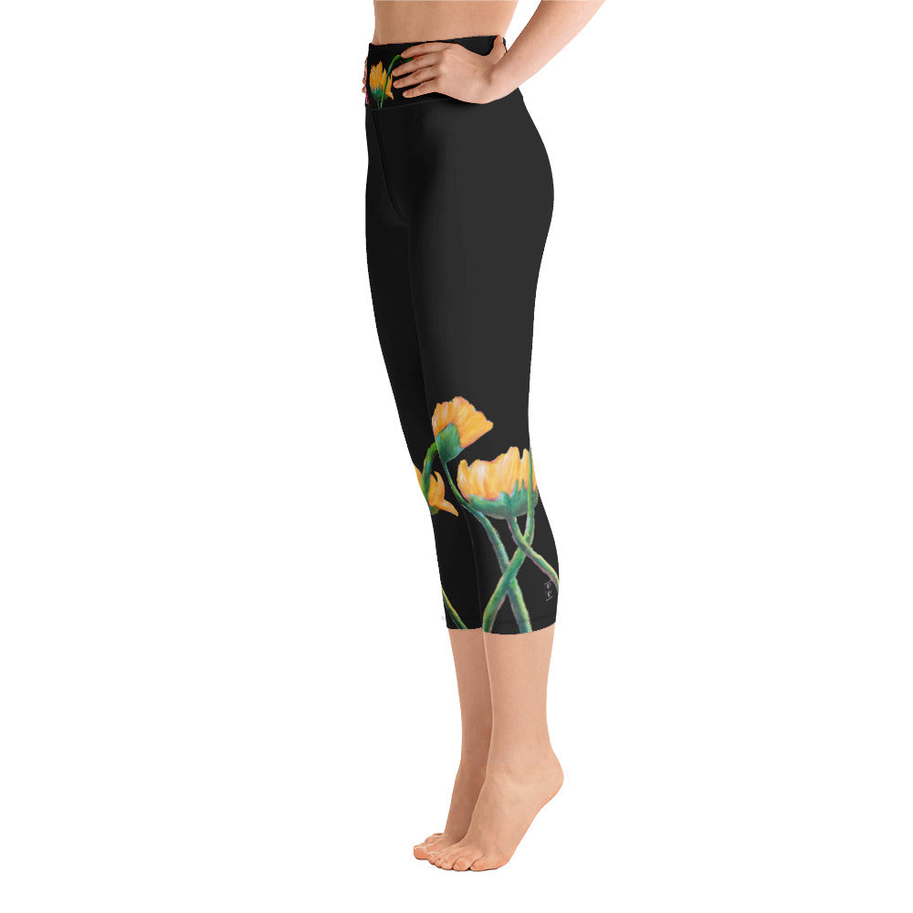 Flower Series | Women's Fine Art High-Waist Capris