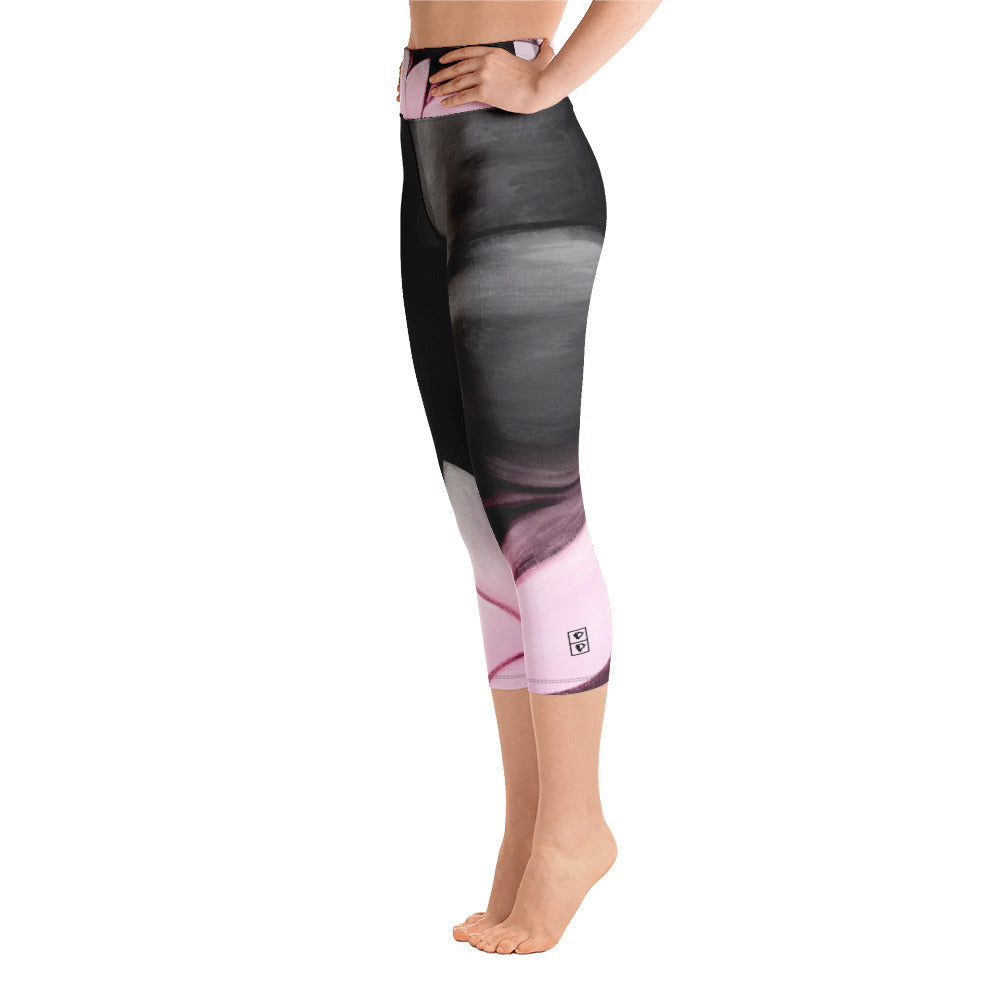 Flower Abstract | Women's Fine Art High-Waist Capris