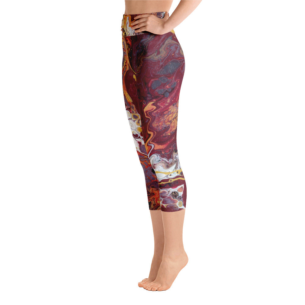 Fluid Noles Love - Fall Edition | Women's Fine Art High-Waist Capris