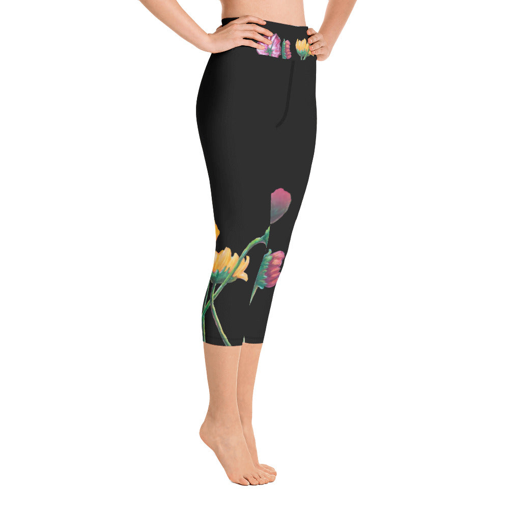 Flower Series | Women's Fine Art High-Waist Capris