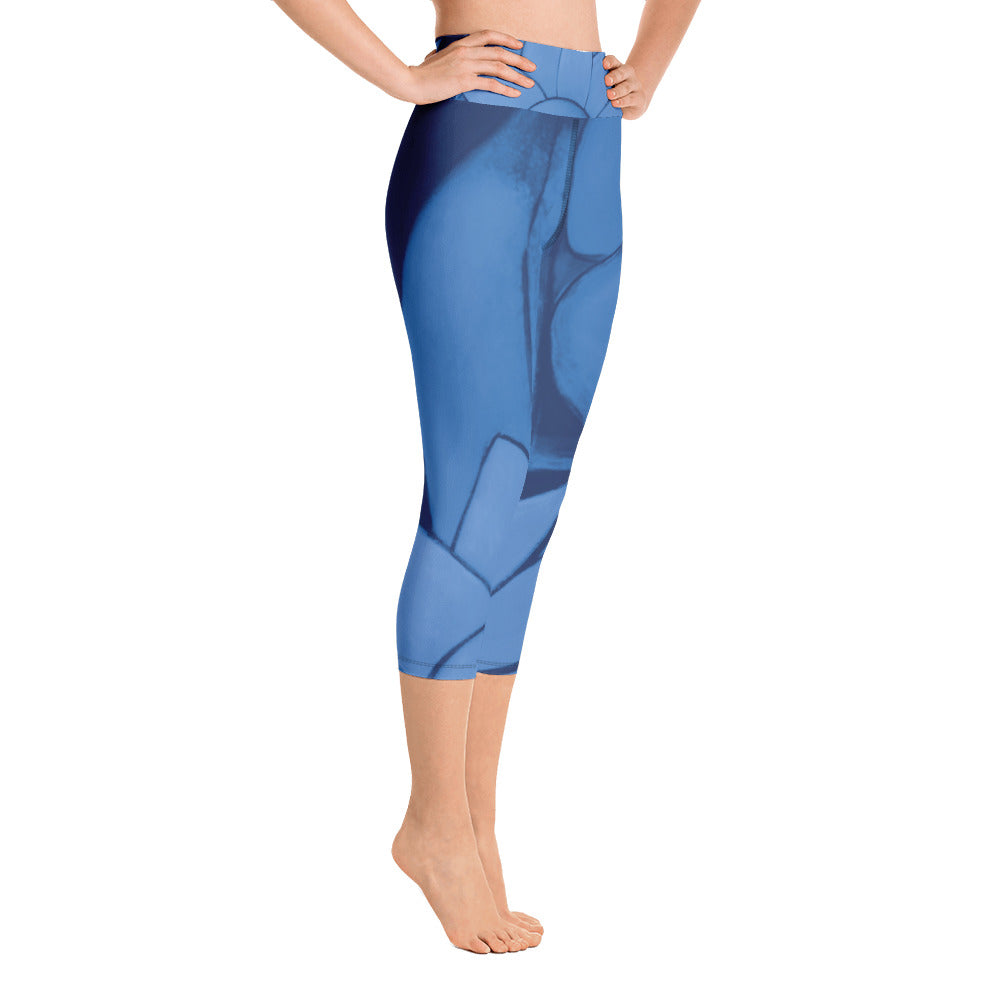 Flower Abstract | Women's Fine Art High-Waist Capris