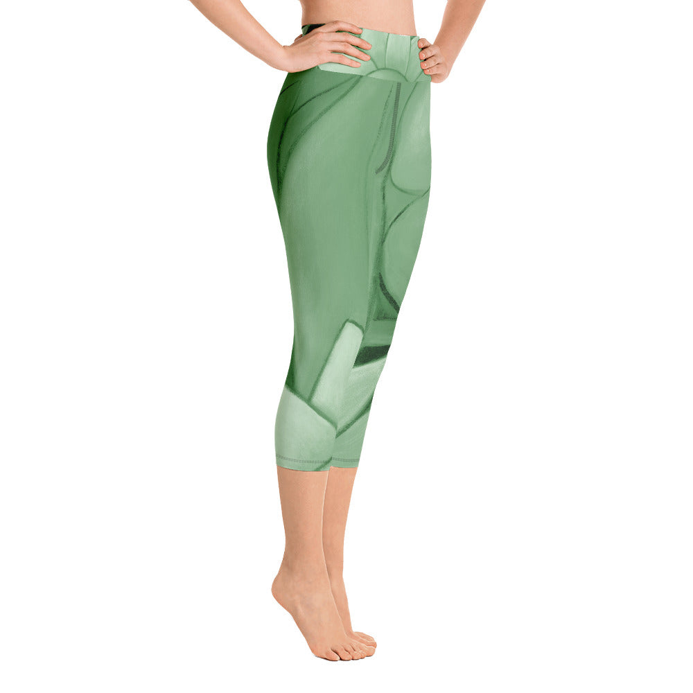 Flower Abstract | Women's Fine Art High-Waist Capris