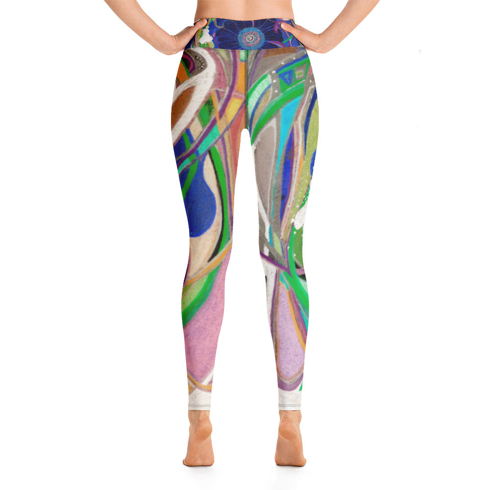 Nicole's Abstract III | Women's Fine Art High-Waist Leggings