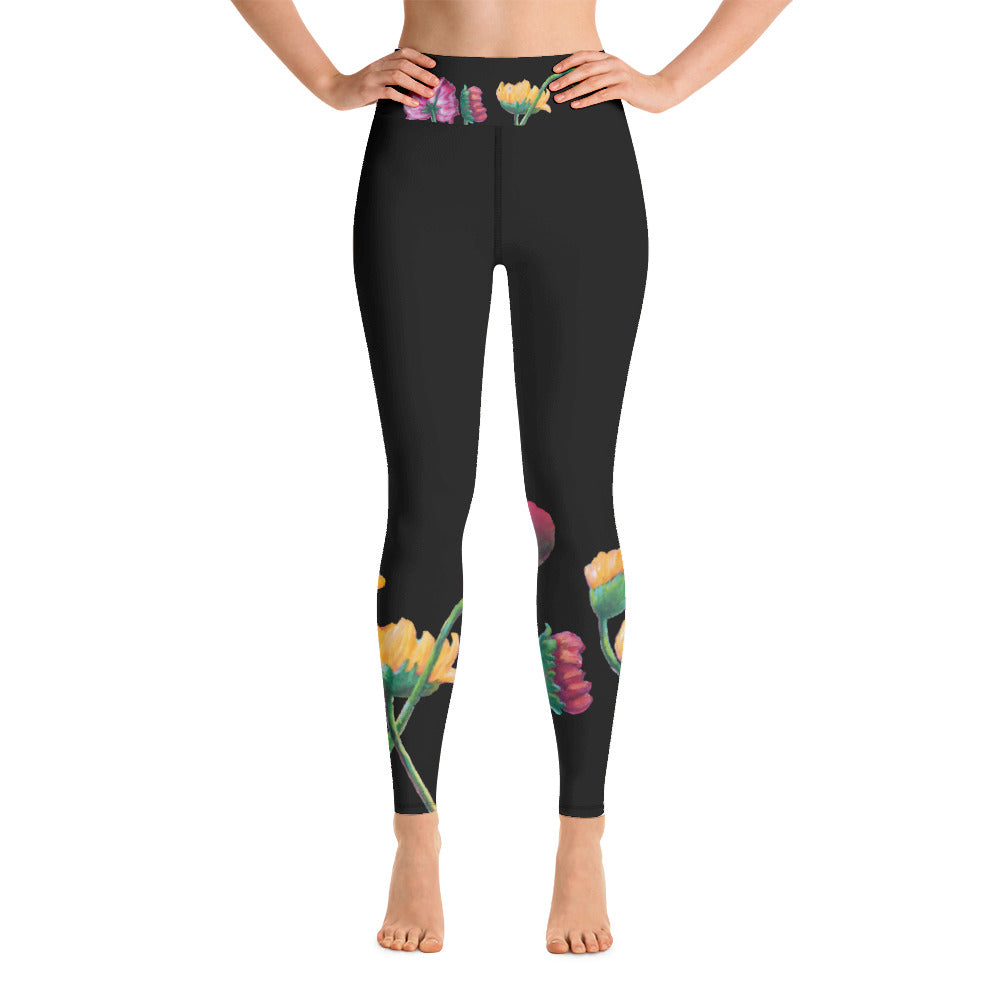 Flower Series | Women's Fine Art High-Waist Leggings