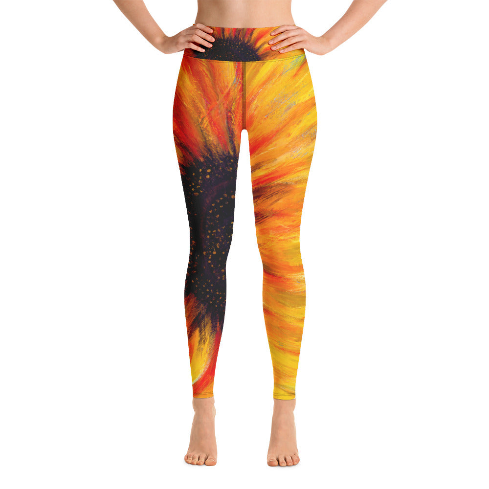 Big Sunflower | Women's Fine Art High-Waist Leggings