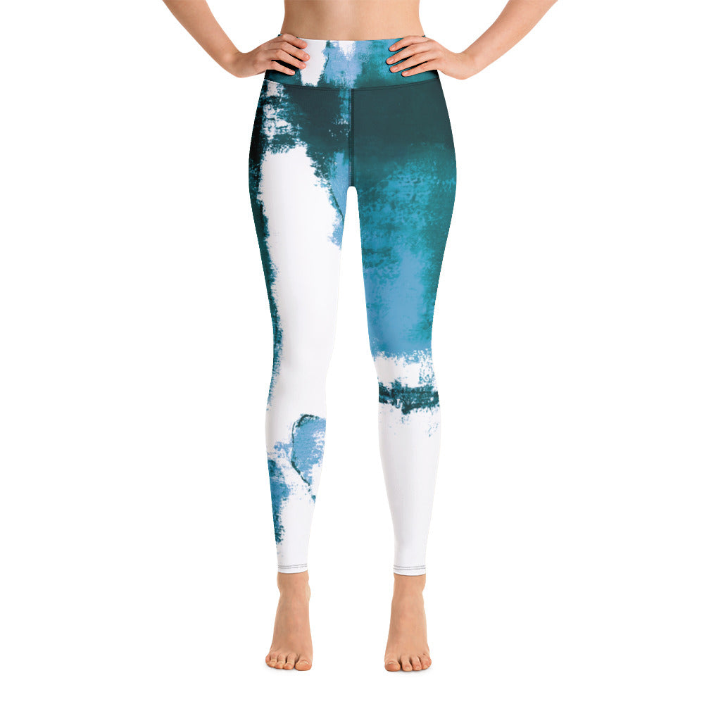 Abstract Woman Winter Edition | Women's Fine Art High-Waist Leggings