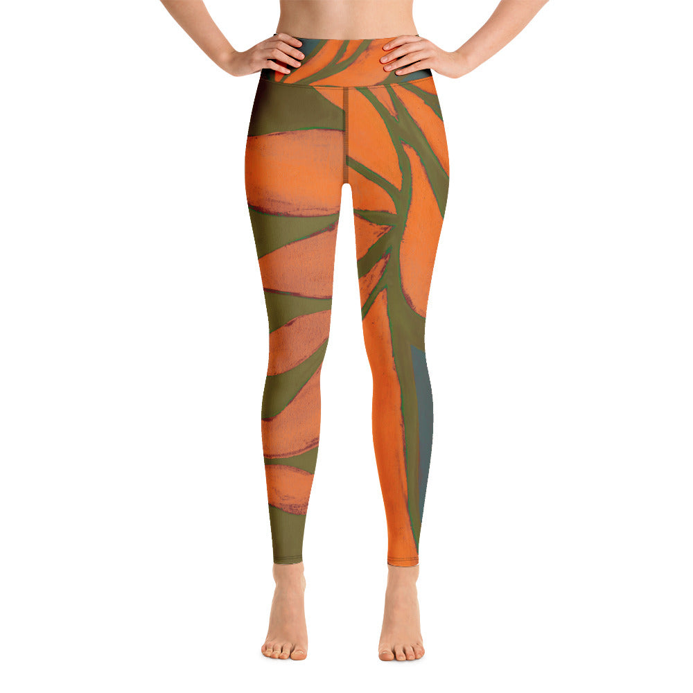 Avocado Leaves | Women's Fine Art High-Waist Leggings