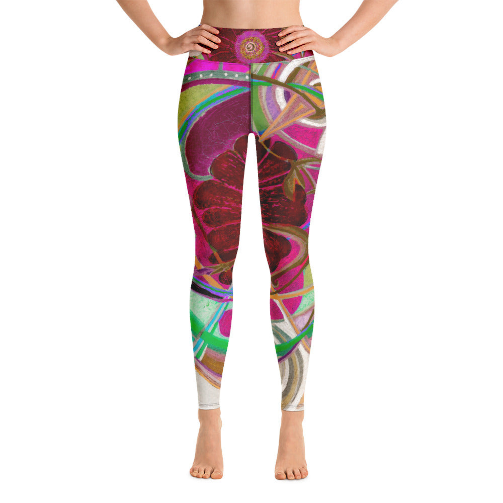 Nicole's Abstract III | Women's Fine Art High-Waist Leggings