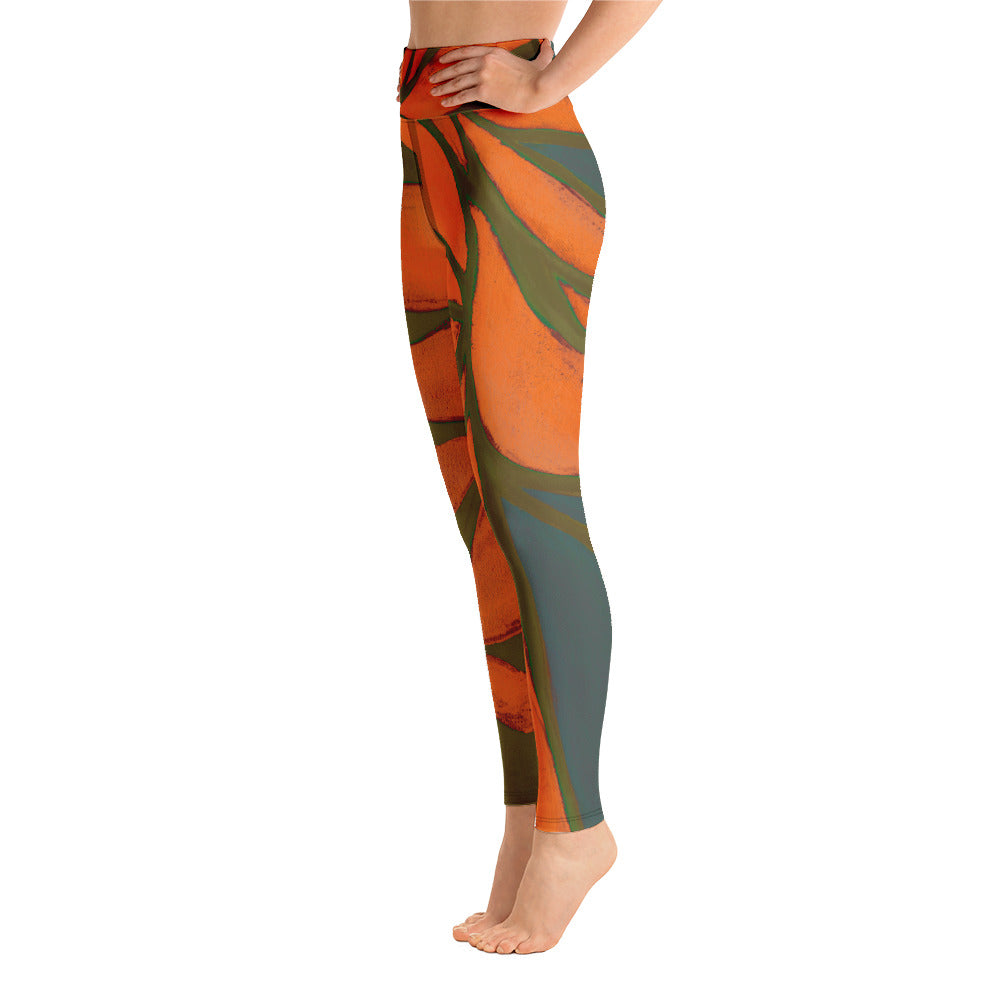 Avocado Leaves | Women's Fine Art High-Waist Leggings